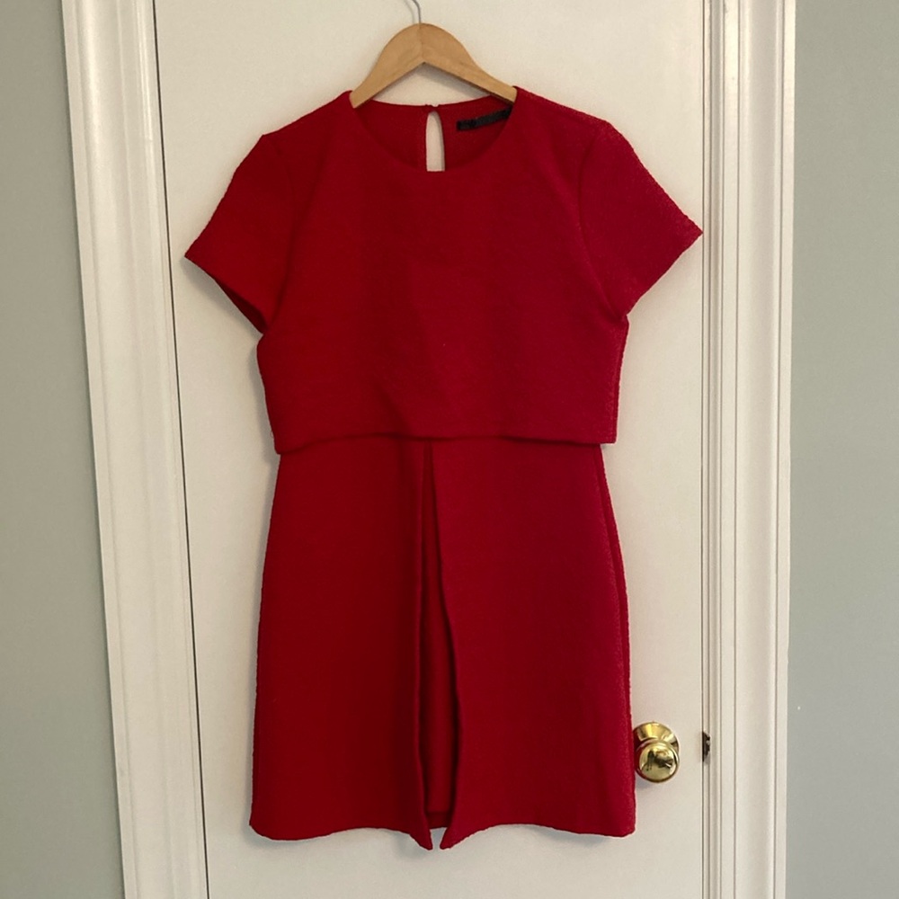 M Red Trafaluc Zara mini dress